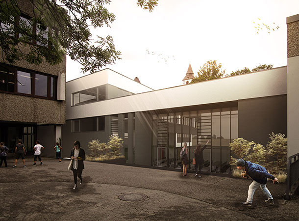 Erweiterung Realschule Gernsbach 2017 - Ansicht 1