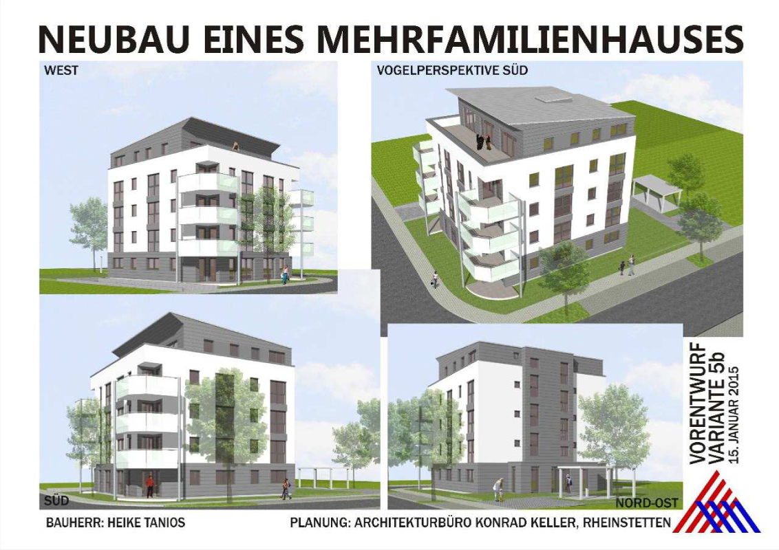 Mehrfamilienhaus Rheinstetten 2016 - Ansicht 1